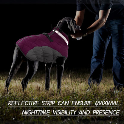 FUAMEY Dog Coat for Small Dogs,Waterproof Dog Winter Jacket with Harness Built in Puppy Cold Weather Coats Reflective Pet Vest with Zipper Warm Fleece Dogs Snowsuit Windproof Pink XS