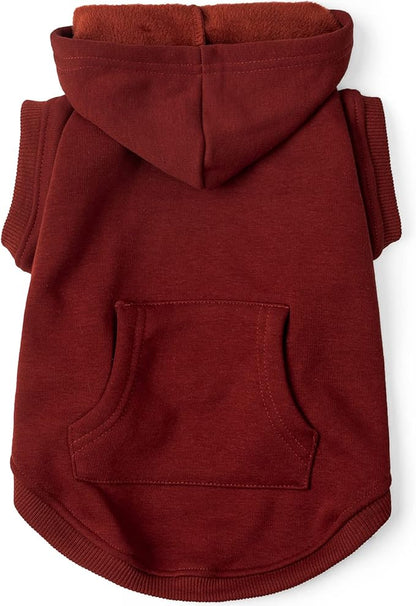 Koneseve Dog Hoodie Fleece Dog Clothes Warm Sweater with Hat for Medium Large Dogs Cat Hooded Shirt Kitten Pet Basic Sweatshirt with Pocket Doggie Soft Winter Coat Apparel (Red; 5XL)