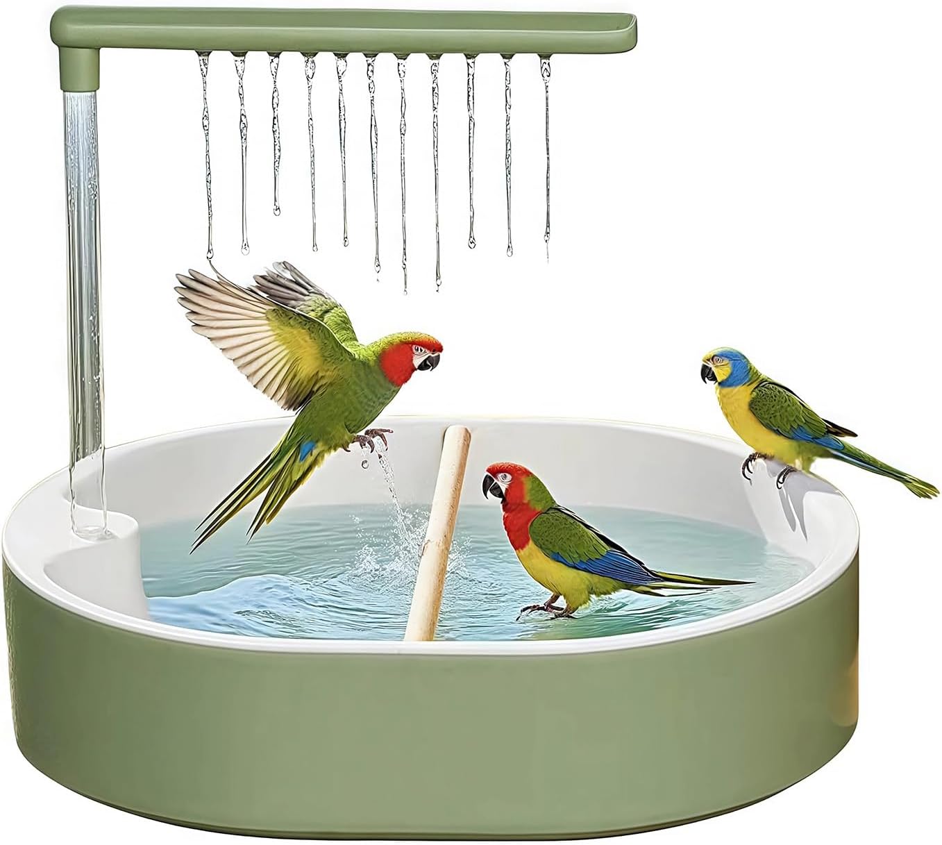 Bird Bath, Automatic Parrot Shower Bath, Birds Shower Bathtub with Running Water, Birdcage, Medium Birds Parakeet Budgies Cockatiels Conures Finches, Lovebird