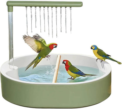 Bird Bath, Automatic Parrot Shower Bath, Birds Shower Bathtub with Running Water, Birdcage, Medium Birds Parakeet Budgies Cockatiels Conures Finches, Lovebird