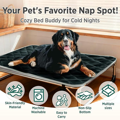 furrybaby Dog Crate Pad for Dog Cages Flat Crate Mat Kennel Pad with Anti-Slip Bottom Machine Washable for Pet Bed Sleeping (S 24x18'', Grey Mat)