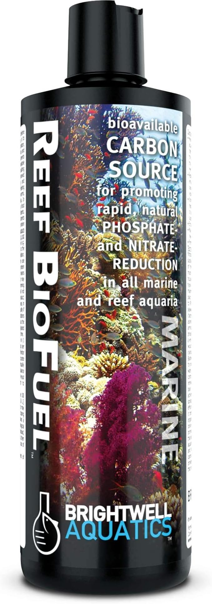 Brightwell Aquatics Reef BioFuel - Organic Carbon Supplement for Marine and Reef Aquariums, Aiding Bacterioplankton Growth That Promotes Rapid Phosphate and Nitrate Reduction, 250 ml