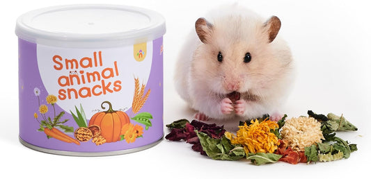 Niteangel Hamster Snack & Treats Toy: - Small Animal Natural Treat Mix for Dwarf Syrian Robo Hamsters Gerbils Mice Lemmings Degus or Other Small-Sized Pets (Vegetable Combo)