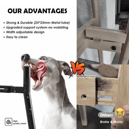 Dog Bowl Stand for Medium & Large Dogs, Adjustable Width 7-10.7", 11in Tall Elevated Dog Food Water, Bowl Not Included