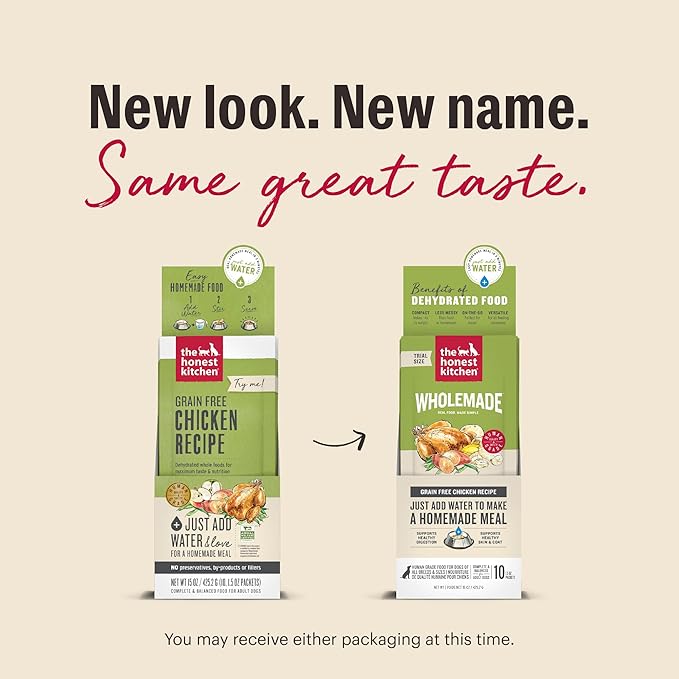 The Honest Kitchen Wholemade™ Grain Free Chicken Dog Food, 1.5 oz x10