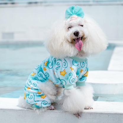 CuteBone Small Dogs Outfit Soft Puppy Onesies Pjs Dog Pajamas Pet Coat Cat Apparel Comfy Doggie Jumpsuit Bodysuit for All Seasons P279L