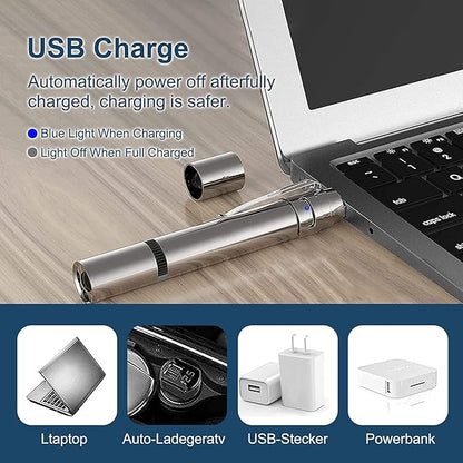 Cat Toys Laser Pointer for Indoor, Rechargeable, 7 Adjustable Wand Red Light Pet Interactive Cat Mouse Toys to Keep Busyfor Kitten Dog Chase Play