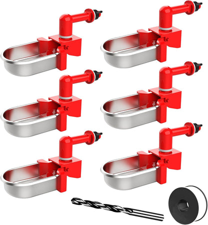 Metal Rabbit Chicken Water Cup Chicken Kettle DIY Rabbit Chicken Small Hamster Guinea Pig (Black, 6)