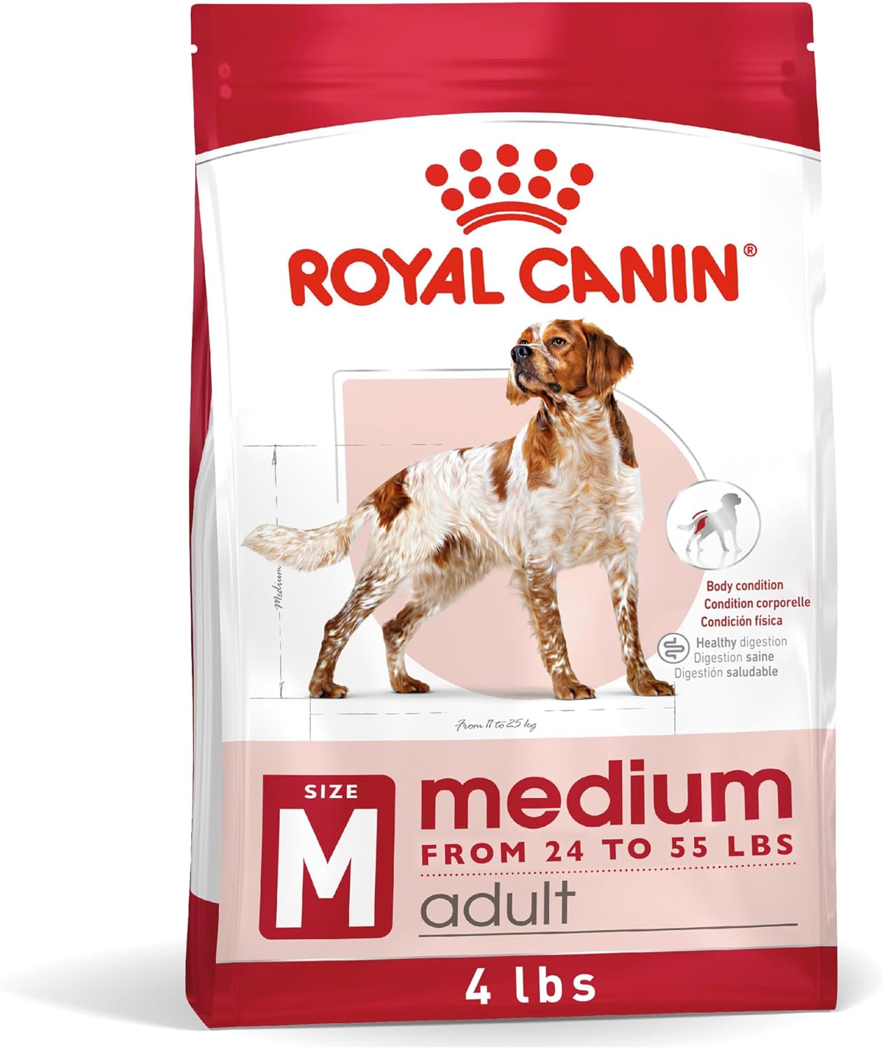 Royal Canin Size Health Nutrition Medium Adult Dry Dog Food, 4 lb Bag