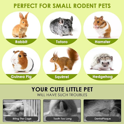 50-60pcs Bunny Toys,Rabbit Chew Toy for Bunny Teeth, Bunny Toys for Rabbits Indoor, Timothy Grass Treats Sweet Bamboo for Small Pets, Hamster, Chinchilla, Guinea Pig