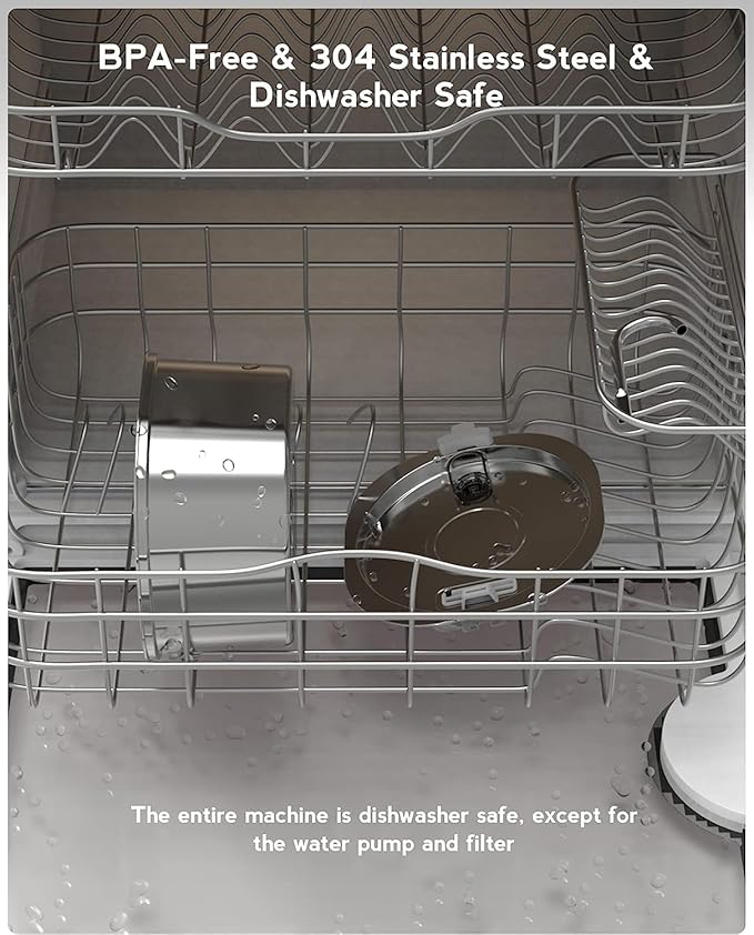 PEKTACO Cat Water Fountain, 3.2L/108oz Stainless Steel Pet Water Fountain for Cats/Dogs Indoor, Dog Drinking Dispenser Metal Kitty Spout with 3 Filters+ 3 Sponges