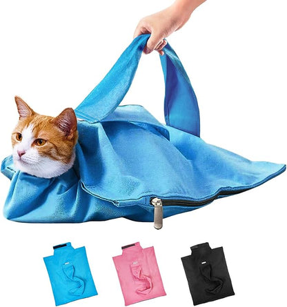 Cat Carrier Pouch, Soft Cat Bag Carrier for Bonding & Stress-Free Vet Visits, Cozy Cat Pouch Carriers to Comfort and Cuddle Your Kitty, for Medium & Small Cats, Sky Blue