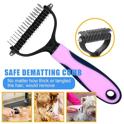 Complete Pet Grooming Solution by Dog - 9PCS Kit with Slicker Brush, Deshedding Tool, and Grooming Comb for All Breeds and Sizes, Promotes Healthy Skin and Coat