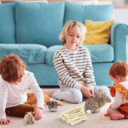 900g Sweet Bamboo Chew Sticks for Rabbits, Chinchilla Rabbit Toys Guinea Pig Chews Sticks, Natural Rabbit Bunny Molar Treats Snacks Toys for Chinchilla, Guinea Pig, Hamster Small Animals