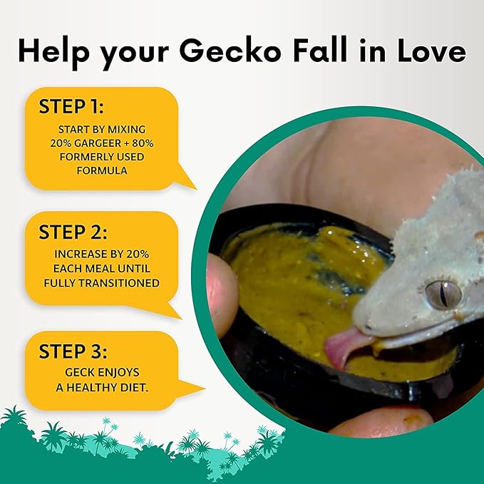 8oz Complete Crested Gecko Food Diet. Premium Ingredients Mix, Ready to Use Freshly Made Powder. Unique Superfood Formula, Developed & Made in The USA. Enjoy!