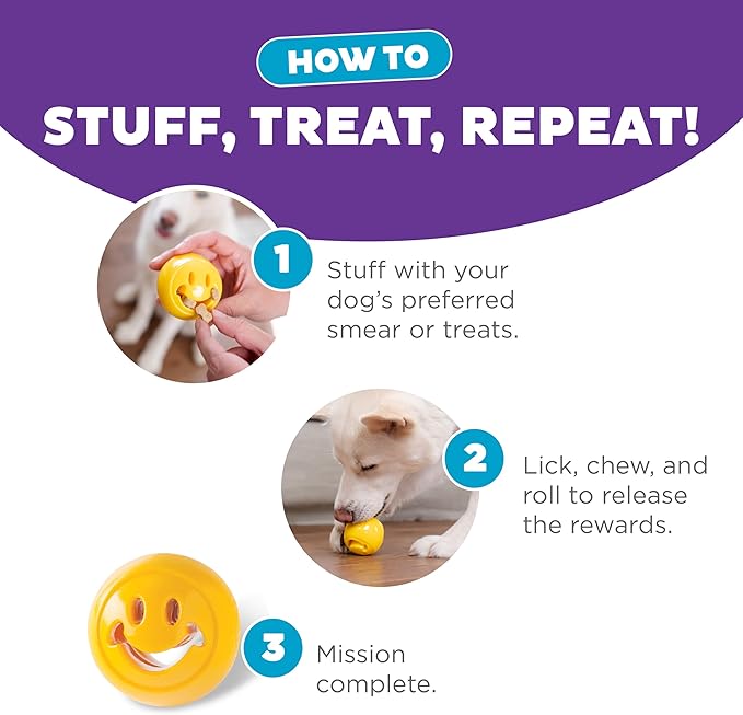 Outward Hound Nooks Happiness Interactive Durable Treat-Dispensing Dog Toy, Stuffable Puzzle Ball for Solo Play or Pair with Large Snoop, Mint-Scented, BPA-Free