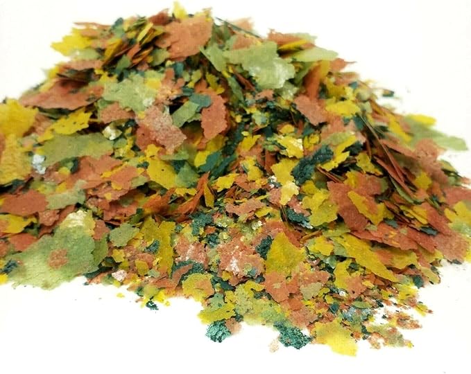 Aquatic Foods Inc. Premium Vitamin Enriched Flakes for All Tropical Fish, All Koi & Pond Fish with Additional Pellets & Wafers Included, AFI Flakes - 1/2-lb