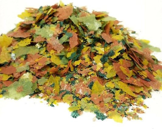 Aquatic Foods Inc. Premium Vitamin Enriched Flakes for All Tropical Fish, All Koi & Pond Fish with Additional Pellets & Wafers Included, AFI Flakes - 1/2-lb