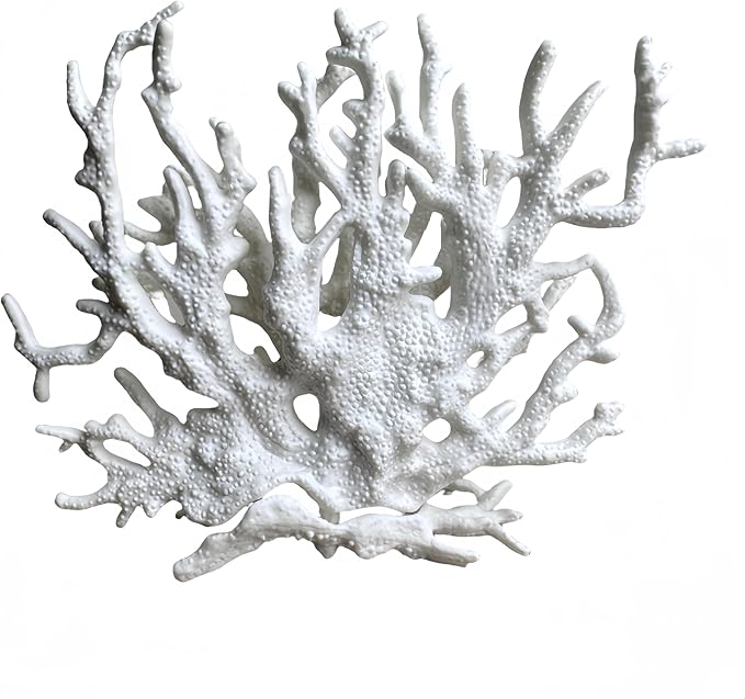 Fish Tank Decorations,Aquarium Corals Decoration, Aquarium Ornaments, Fish Tank Coral, Aquarium Corals Decoration, Fish Decorations for Aquarium (White, Medium)