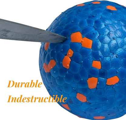 2 Pack Dog Balls Indestructible Interactive Dog Ball Durable Chew Toy for Aggressive Chewers Water-Friendly Tough Bouncing Ball for Dogs (2 Balls)
