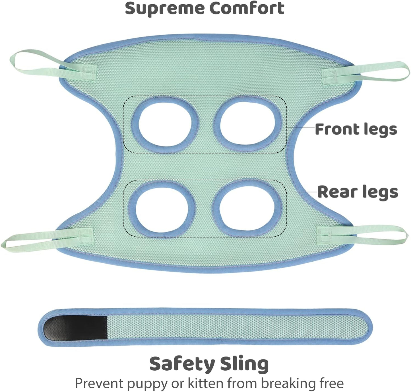 Guzekier Pet Dog Grooming Hammock Harness for Cats & Dogs, Dog Sling for Grooming, Dog Hammock Restraint Bag with Nail Clippers/Trimmer, Nail File, Pet Comb,Ear/Eye Care