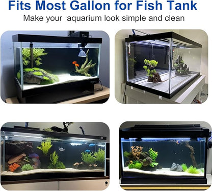 ELEBOX Aquarium Background Blue Black Fish Tank Background Wallpaper Double-Sided Aquarium Backing Paper, Aquarium Decorations for 10 Gallon 20 Gallon Aquarium 15.7" x 32.3"