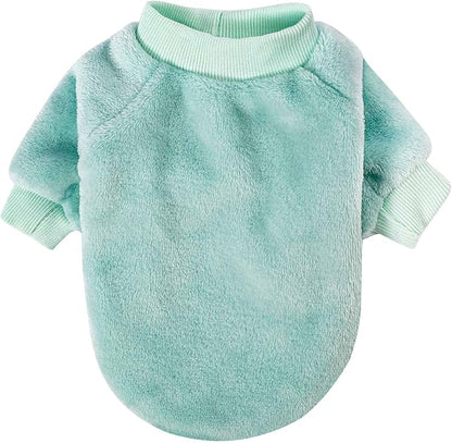 FabriCastle Dog Sweaters, 3-Pack Dog & Cat Clothes, Ultra Soft and Warm Pet Jackets for Small Dogs Boy & Girl, Winter Pet Apparel Costumes, Puppy Outfits (Beige,Light Green,Yellow, X-Small)