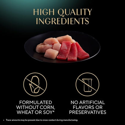 Sheba Perfect Portions Wet Cat Food Cuts in Gravy Variety Pack, Roasted Chicken Entree and with Sustainable Tuna, 2.6 oz. Twin-Pack Trays (12 Count, 24 Servings)