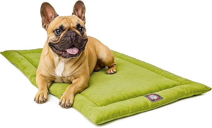Majestic Pet Orthopedic Memory Foam Dog Crate Mat - Plush Pet Bed Pad for Crates & Kennels | USA Crafted | 30"x21" Villa Apple
