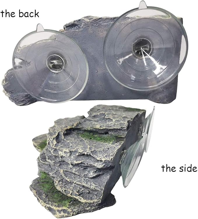 PINVNBY Basking Platform for Turtles Tortoise Dock Resin Resting Rock Reptile Habitat Climbing Ornament Floating Ledge Aquarium Decoration with 2 Pcs Suction Cups for Frogs, Newts,Lizard(3 Pcs)