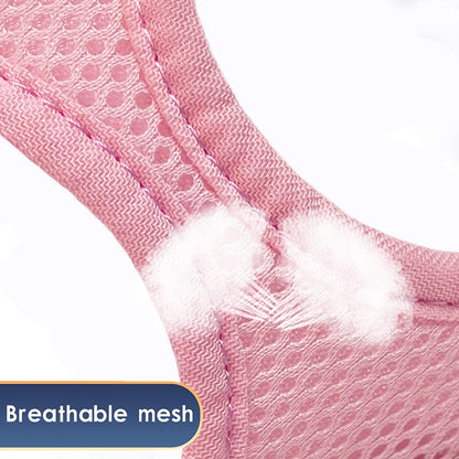 YIMEIS Dog Harness and Leash Set, No Pull Soft Mesh Pet Harness, Reflective Adjustable Puppy Vest for Small Medium Large Dogs, Cats (Pink, Medium)
