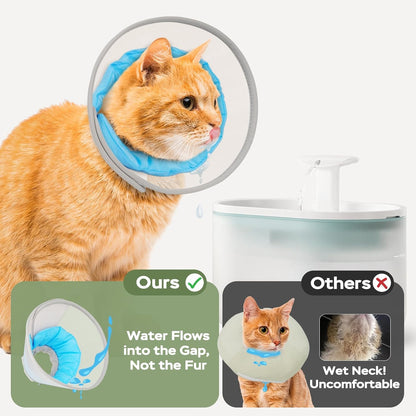 Cat Cone Collar Soft: Comfortable Waterproof Mesh Recovery Cone After Surgery to Stop Licking and Scratch, Alternative to Plastic Elizabeth Head/Neck Cone for Large Cats and Small Dogs