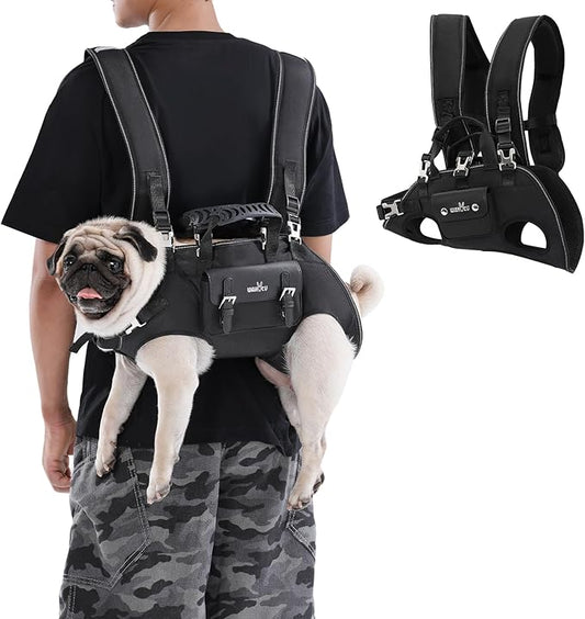 Dog Backpack Carrier for Dogs,Dog Lift Harness,Adjustable Padded Breathable Straps for Dogs, Disabled, Joint Injuries, Arthritis,L