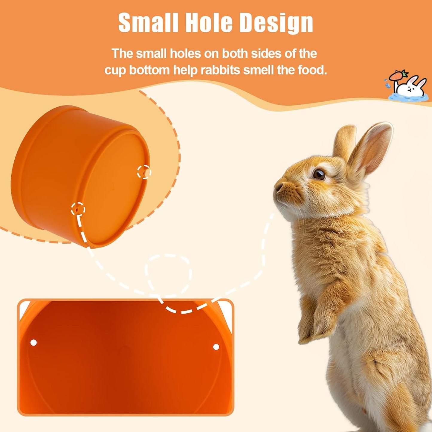 8 Pcs Stacking Cups for Rabbits,Nesting Rabbit Toys of Different Sizes,Bunny Stacking Cups for Hiding Food and Playing,Guinea Pig Stacking Cups (Rainbow)