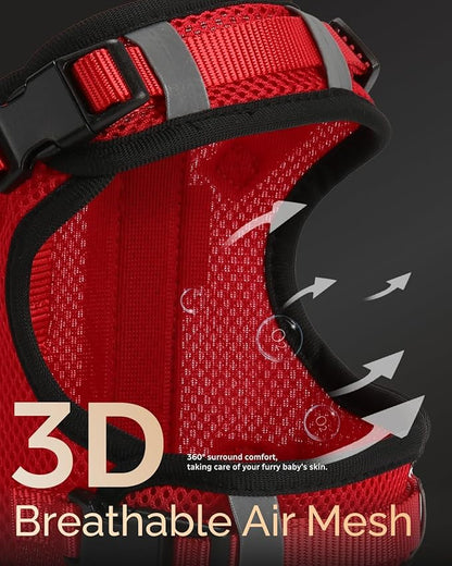 FAYOGOO Service Dog Vest for Small Dogs - Air Mesh Breathble Emotional Support Animal Vest with Velcro Patches - Puppy Harness and Leash Set Adjustable Neck and Chest