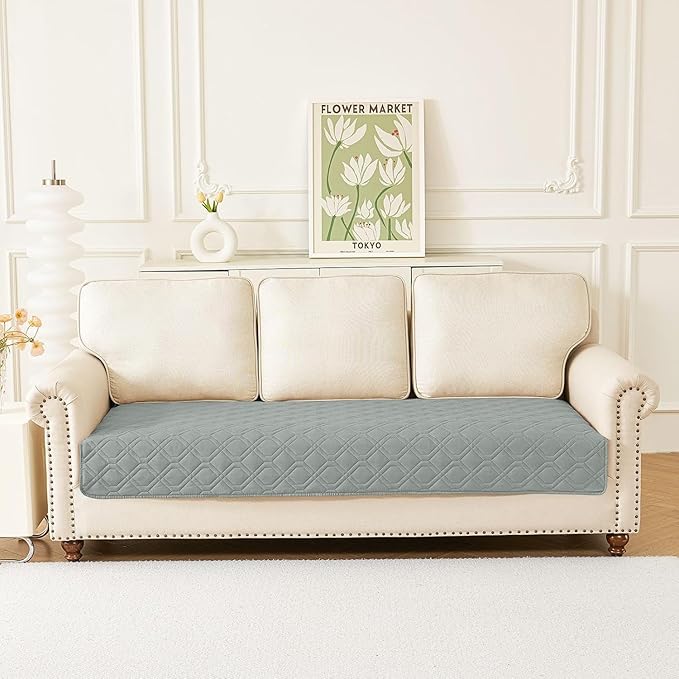 hyha Waterproof Dog Bed Blanket, Soft Pet Blankets, Waterproof Couch Cover for Dogs, Reversible Sofa Covers Washable for Furniture (30x70 Inch, Grey/Beige)