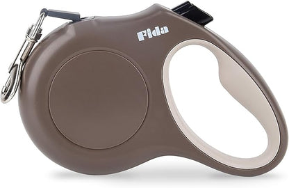 Fida Retractable Dog Leash, 16 ft Dog Walking Leash for Small Dogs up to 26lbs, 360° Tangle Free, Coffee/Brown