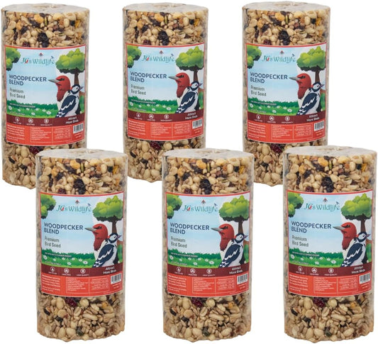 JCs Wildlife Premium Bird Seed Small Cylinder with Hole (Woodpecker Blend)