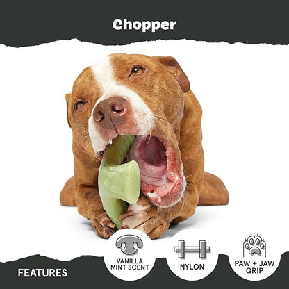Barkbox Super Chewer Tough Dog Chew Toys for Aggressive Chewers, Dental Stimulating (Chopper - Large)