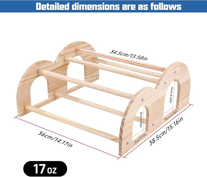 Double Layer Wooden Chicken Perch, Baby Chick Roosting Bars in Coop and Brooder, Chicken Toys, Coop Accessories for Large Bird