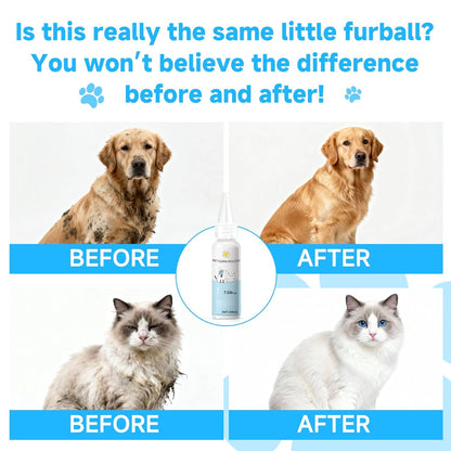Pet Steam Brush Spray Refill for Dogs & Cats – Concentrated Waterless Shampoo, 3-in-1 Pet Comb Leave-in Serum, Self Cleaning Pet Brush for Shedding & Hair Removal, 2*Shampoo(Steam Brush Not Included)