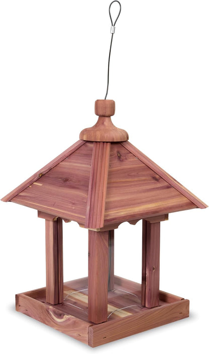Pennington 100521909 Jr Pavilion Bird Feeder, 2.5 lb, Aromatic Eastern Red Cedar