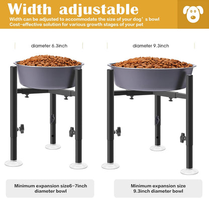 CSD Elevated Dog Bowl Stand - Durable, Adjustable, User-friendly, Stability & Floor Protection, Adaptive Feeding Solution