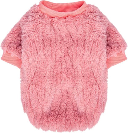 FabriCastle Dog Sweater, 3-Pack Dog Clothes & Coat, Pet Jacket for Small or Medium Dogs Boy or Girl, Soft and Warm Cat Sweaters Doggy Apparel Costumes Christmas (Lavender,Pink,Butter Yellow, Large)