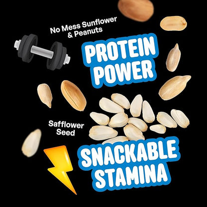 Safflower, Nuts & Hearts Wild Bird Seed – 10 lb. Gourmet Bird Food with Safflower, Sunflower Hearts & Peanuts – No Corn, Milo or Millet, No Waste Bird Food for Outside Feeders