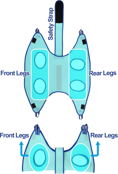 Dog Grooming Hammock, XS Size Hanging Harness Holder for Nail Clipping,Nail Trimming Hammock for Pet, Grooming Sling Hanger with Thick Fabric Neck Support Wide Strap Restraint