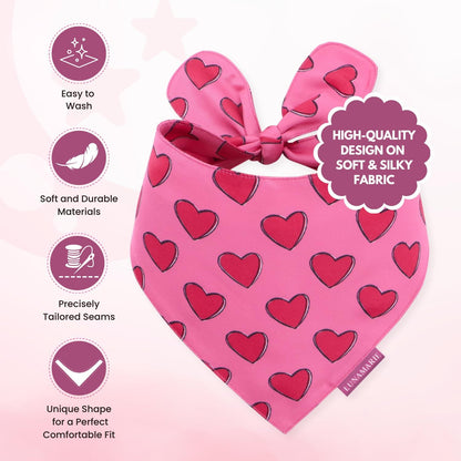 LunaMarie - Luxury Pet Birthday Bandanas -Premium & Silky Poly Fabric | 100% Handmade | Custom Shape Dual Layered (Jennifer, X-Small)