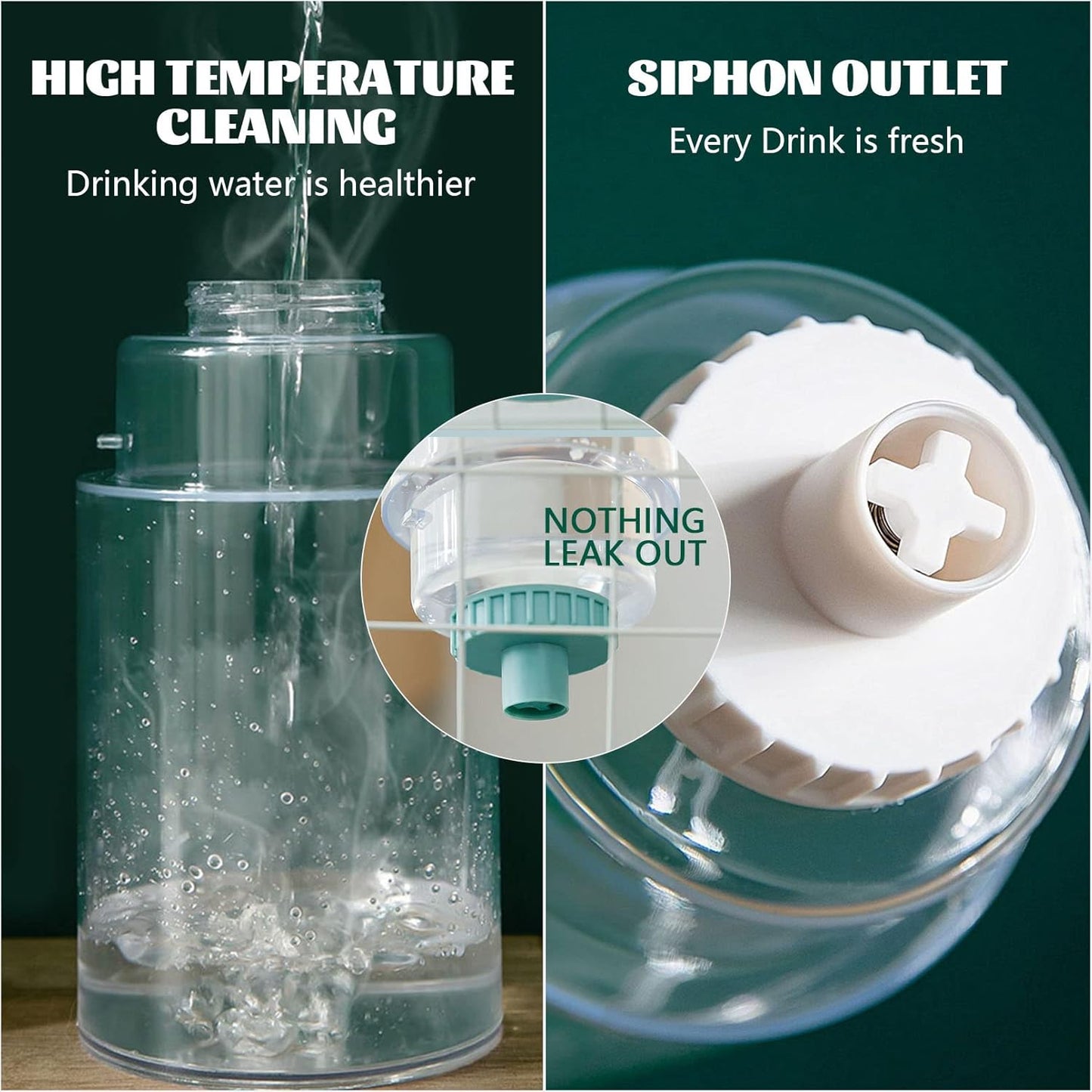 kathson 35oz Hanging Automatic Food Water Dispenser Gravity Pet Auto Feeder Waterer Set for Rabbit Cat Dog Chinchilla Guinea Pig Hedgehog Ferret (Water Dispenser)