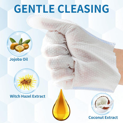 MIOSSZI 3-in-1 Pet Wipes Bundle - 40 Glove + 50 Ear + 130 Eye Wipes (220 Total) Hypoallergenic Cleaning Mitts for Dogs & Cats, Rinse-Free with Coconut Oil & Aloe Vera, Gentle No-Sting Formula