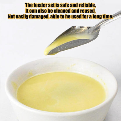 Baby Bird Feeding Syringe Set, Pet Parrot Milk Feeding Syringe with Tubes, Parrot Feeding Tubes Measuring Tools for Feeding Pets Scientific Industrial Labs… (10ml+20ml+60ml +2 spoons)